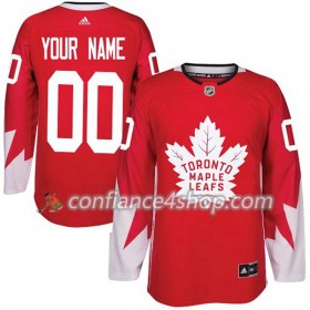 Adidas Maillot de Hockey Toronto Maple Leafs Personnaliser 2017-2018 Rouge Alternate Authentic - Homme